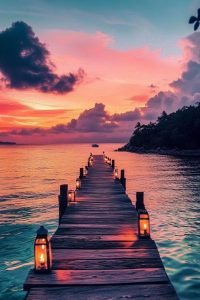 Sunrise over water